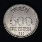 500 Cruzeiros 1985 Aço Inox   Soberba  Nova Republica