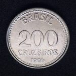 200 Cruzeiros 1986 Aço Inox   FC  Nova Republica
