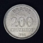200 Cruzeiros 1985 Aço Inox  Soberba Nova Republica