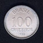 100 Cruzeiros 1986 Aço Inox  FC  Nova Republica
