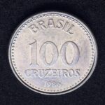 100 Cruzeiros 1986 Aço Inox  Soberba  Nova Republica