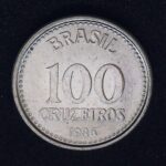 100 Cruzeiros 1985 Aço Inox  FC  Nova Republica