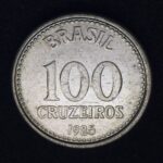 100 Cruzeiros 1985 Aço Inox  Soberba  Nova Republica