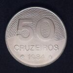 50 Cruzeiros 1984 Aço Inox  FC  PLANO PILOTO  DE BRASILIA