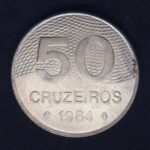 50 Cruzeiros 1984 Aço Inox  Soberba  PLANO PILOTO  DE BRASILIA