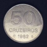 50 Cruzeiros 1982 Aço Inox  FC  PLANO PILOTO  DE BRASILIA