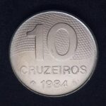 10 Cruzeiros 1984 Aço Inox  FC  INTEGRAÇÃO NACIONAL