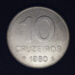 10 Cruzeiros 1980 Aço Inox  FC  INTEGRAÇÃO NACIONAL
