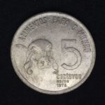 5 Centavos 1975  Aço Inox  Soberba (FAO)