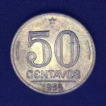 50 Centavos 1955  Bronze-Alumínio   FC   EURICO GASPAR DUTRA