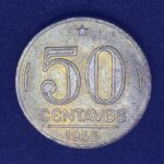 50 Centavos 1955  Bronze-Alumínio   Soberba    EURICO GASPAR DUTRA