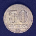 50 Centavos 1954  Bronze-Alumínio   MBC  EURICO GASPAR DUTRA