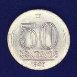 50 Centavos 1945   Bronze-Alumínio  FC   GETULIO VARGAS