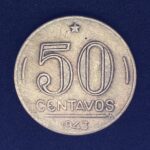 50 Centavos 1943   Curpo-Níquel  Soberba Níquel  Rosa    GETÚLIO VARGAS