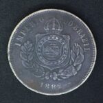 MOEDA 200 Réis 1882 CUPRO-NÍQUEL    FUNDO LISO  MBC - Imagem 2