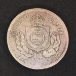 MOEDA 200 Réis 1874 CUPRO-NÍQUEL    FUNDO LISO  MBC - Imagem 2