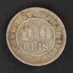 MOEDA 100 Réis 1888 CUPRO-NÍQUEL  FUNDO LINHADO MBC