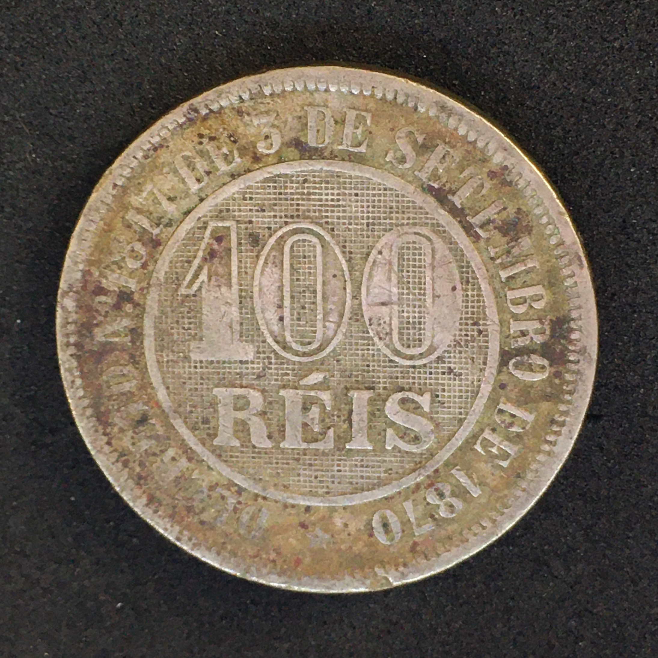 ID 19088 (1) MOEDA 100 Réis 1888 CUPRO-NÍQUEL FUNDO LINHADO MBC - Imagem 1