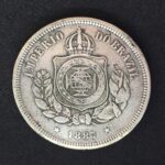 MOEDA 100 Réis 1887 CUPRO-NÍQUEL  FUNDO LINHADO MBC - Imagem 2