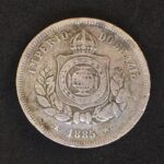 MOEDA 100 Réis 1885 CUPRO-NÍQUEL  FUNDO LISO MBC - Imagem 2