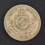 MOEDA 100 Réis 1883 CUPRO-NÍQUEL  FUNDO LISO MBC - Imagem 2
