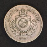 MOEDA 100 Réis 1882 CUPRO-NÍQUEL  FUNDO LISO MBC - Imagem 2