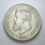 MOEDA 2000 Réis 1889 PRATA  3º Sistema 4º Tipo  (com rabicho no cabelo) Soberba