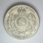 MOEDA 2000 Réis 1889 PRATA  3º Sistema 4º Tipo  (com rabicho no cabelo) Soberba - Imagem 2