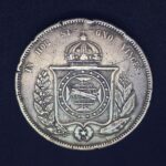 MOEDA 2000 Réis 1856  PRATA  3º Sistema 2º Tipo    MBC - Imagem 2