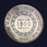 MOEDA 1000 Réis 1866  PRATA  3º Sistema 2º Tipo    Soberba