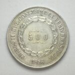 MOEDA 500 Réis 1856  PRATA  3º Sistema 2º Tipo  FC