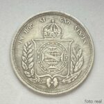 MOEDA 500 Réis 1857  PRATA  3º Sistema 2º Tipo  Soberba - Imagem 2