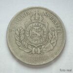 MOEDA 200 Réis 1888 CUPRO-NÍQUEL  MBC  - FUNDO LINHADO - Imagem 2