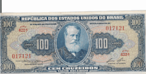 C 032 - CÉDULA 100 CRUZEIROS 1958 - TESOURO NACIONAL - 1ª Estampa (ABN - FE