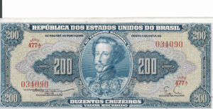 C038 - CÉDULA 200 CRUZEIROS 1955 - TESOURO NACIONAL - 1ª Estampa (ABN) - Soberba