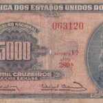 C 057 - CÉDULA 5000 CRUZEIROS 1963 - TESOURO NACIONAL - 1ª Estampa (ABN) - MBC