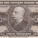 C 065 - CÉDULA 5 CRUZEIROS 1950 - TESOURO NACIONAL - 2ª Estampa (TLR) - Soberba