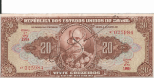 C083 - CÉDULA 20 CRUZEIROS 1950 - TESOURO NACIONAL - 2ª Estampa (TLR) - FE