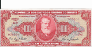 C095 - CÉDULA 100 CRUZEIROS 1960 - TESOURO NACIONAL - 2ª Estampa (TLR) - FE