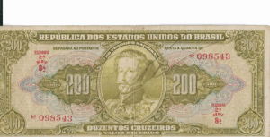 C097 - CÉDULA 200 CRUZEIROS 1949 - TESOURO NACIONAL - 2ª Estampa (TLR) - MBC