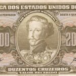 C098 - CÉDULA 200 CRUZEIROS 1960 - TESOURO NACIONAL - 2ª Estampa (TLR) - FE (leves  manchas na borda)