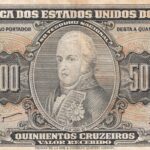 C102 - CÉDULA 500 CRUZEIROS 1958 - TESOURO NACIONAL - 2ª Estampa (TLR) - Soberba (com manchas)