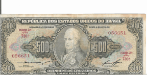 C102 - CÉDULA 500 CRUZEIROS 1958 - TESOURO NACIONAL - 2ª Estampa (TLR) - Soberba