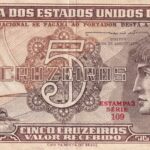 C 111 - CÉDULA 5 CRUZEIROS 1961 - TESOURO NACIONAL - 3ª Estampa (CMB) - Soberba