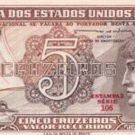 C 112  -CÉDULA 5 CRUZEIROS 1962 - TESOURO NACIONAL - 3ª Estampa (CMB) - FE