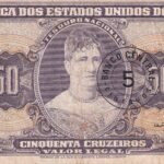 C 116 - CÉDULA  5 CENTAVOS  c/c em 50 CRUZEIROS 1967 - BANCO CENTRAL DO BRASIL  - 2ª Estampa (TLR) - MBC