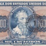 C 121 - CÉDULA  1 CRUZEIRO NOVO  c/c em 1000 CRUZEIROS 1967 - BANCO CENTRAL DO BRASIL  - 1ª Estampa (ABN) - Soberba