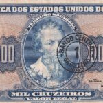 C 121 - CÉDULA  1 CRUZEIRO NOVO  c/c em 1000 CRUZEIROS 1967 - BANCO CENTRAL DO BRASIL  - 1ª Estampa (ABN) - MBC