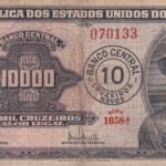 C 125 - CÉDULA  10 CRUZEIROS NOVOS  c/c em 10000 CRUZEIROS 1967 - BANCO CENTRAL DO BRASIL  - 1ª Estampa (ABN) -  MBC