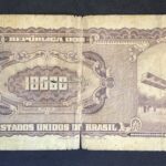 C128 - CÉDULA  10 CRUZEIROS NOVOS  c/c em 10000 CRUZEIROS 1967 - BANCO CENTRAL DO BRASIL  - 2ª Estampa (TLR) -  BC